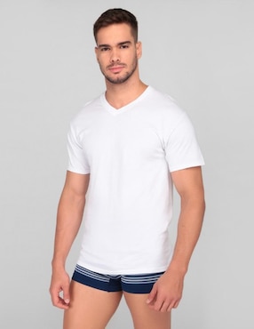 Playera Hanes cuello V para hombre