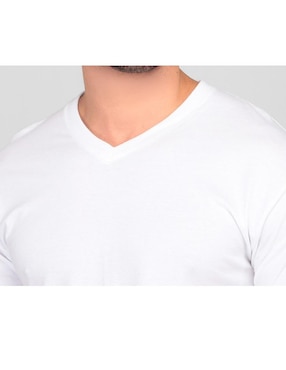 Playera Hanes cuello V para hombre