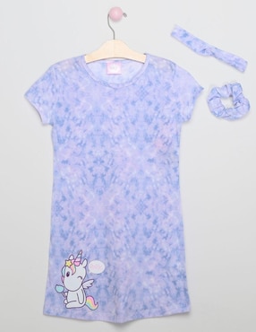 Camisón Onix con diseño tie dye para niña