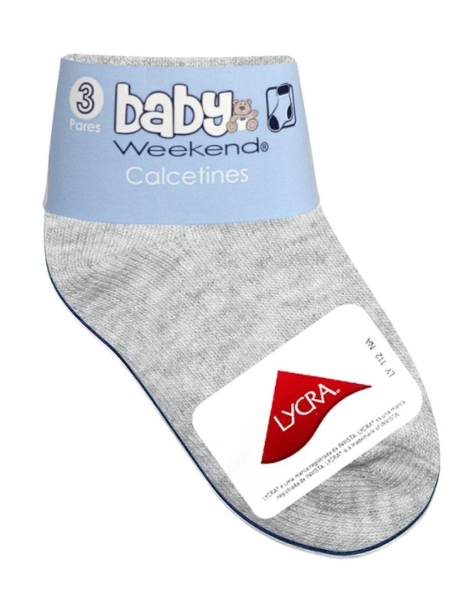 Calcetín de algodón para bebé unisex 3 pares 2