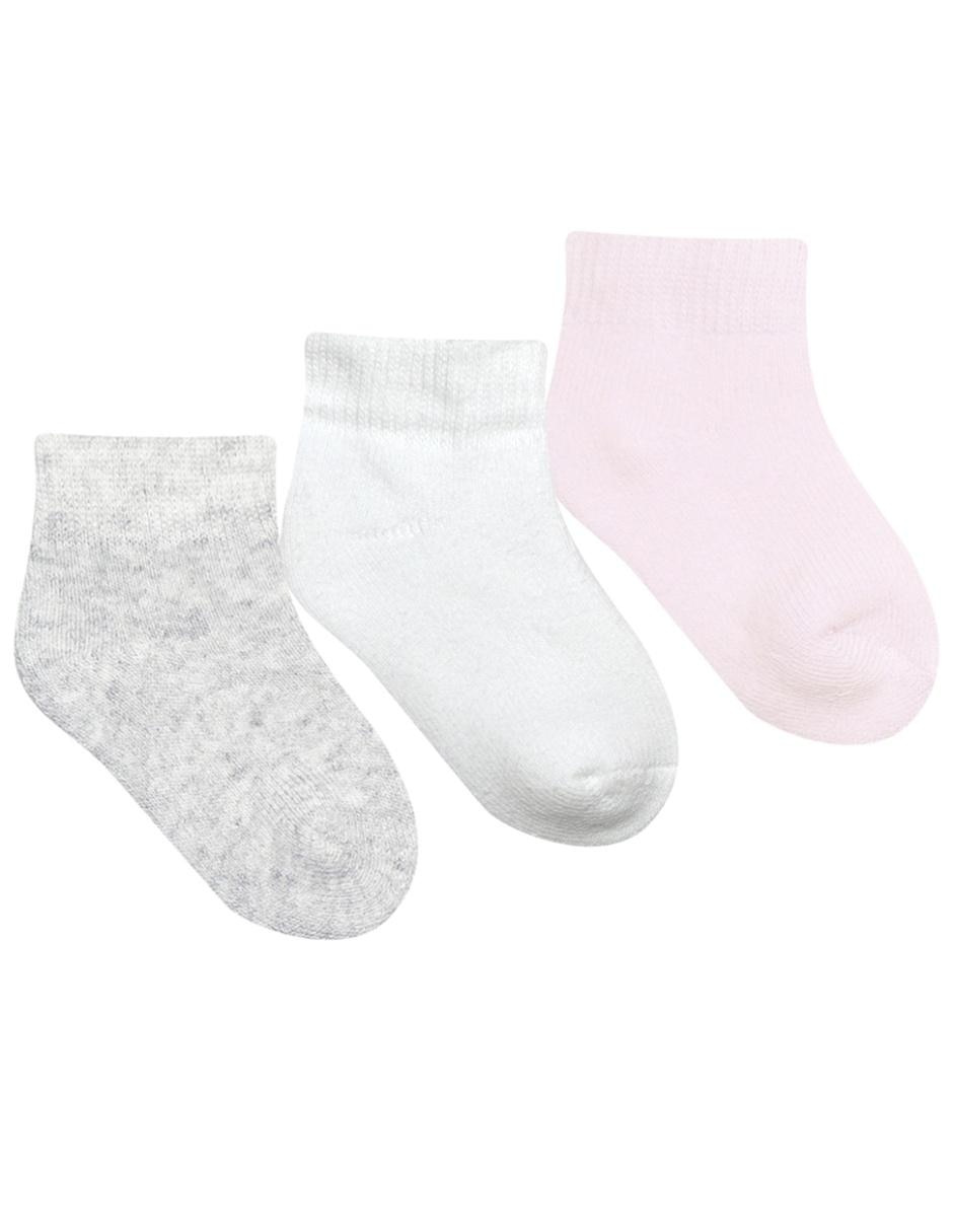 Calcetín de algodón para bebé unisex 3 pares 2