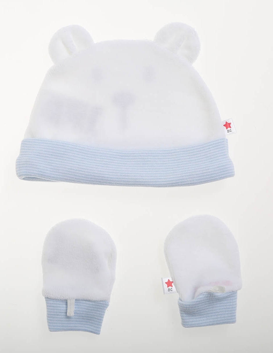 Set gorro - guantes estampado con bordado 2