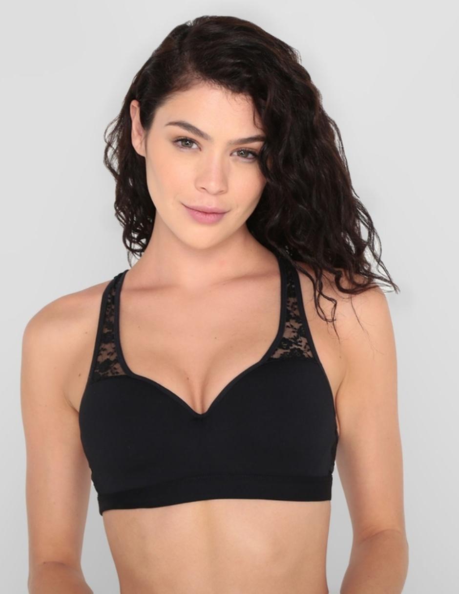 Brassiere sport con encaje tirante t-back 1