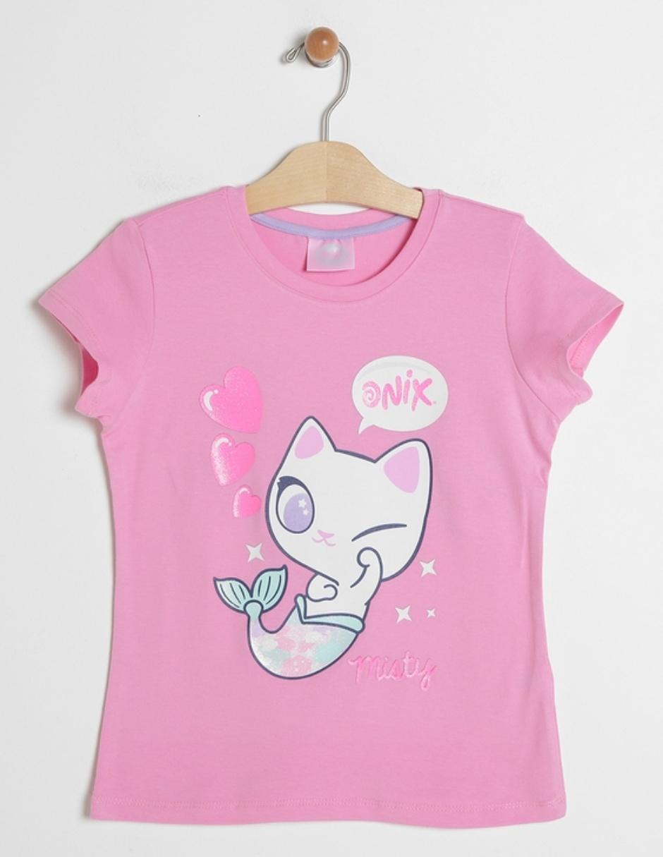 Playera Onix con estampado para niña 