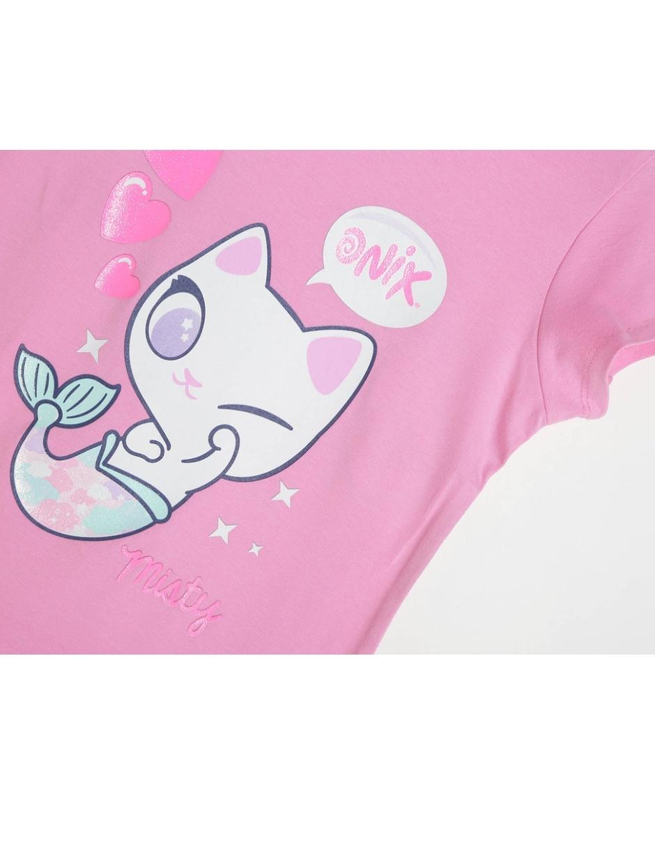 Playera Onix con estampado para niña 