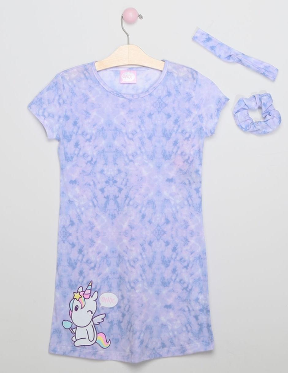 Camisón con diseño tie dye para niña 1