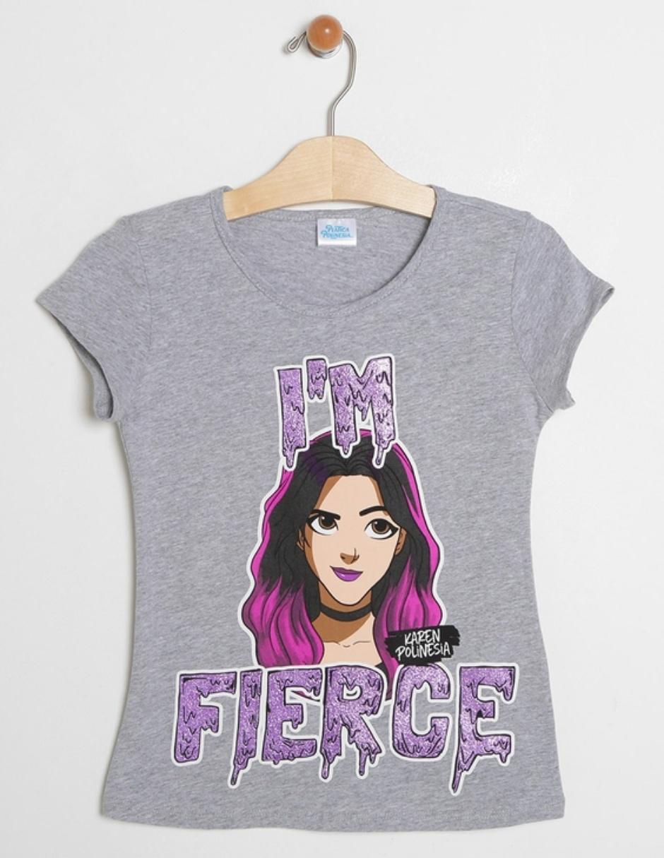 Playera Polinesios jaspeada para niña en SB