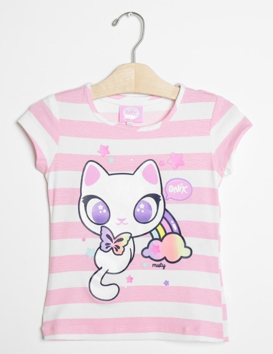 Playera Onix con estampado para niña 