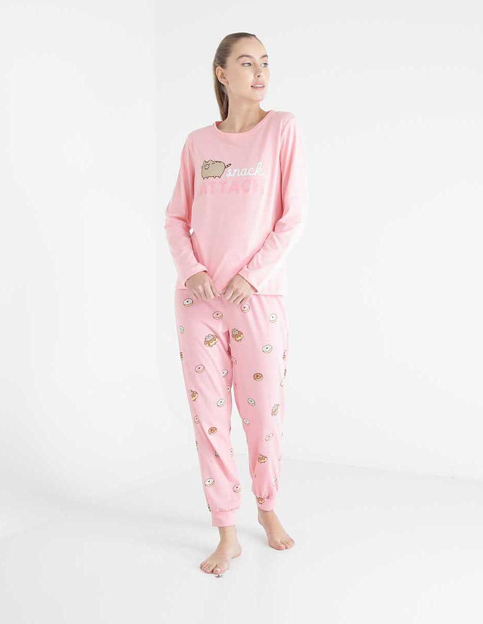 Conjunto pijama Pusheen con diseño gráfico cuello redondo en SB