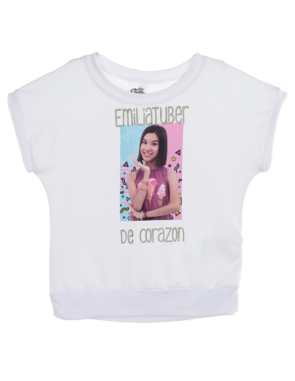 Playera Ana Emilia con estampado para niña en SB