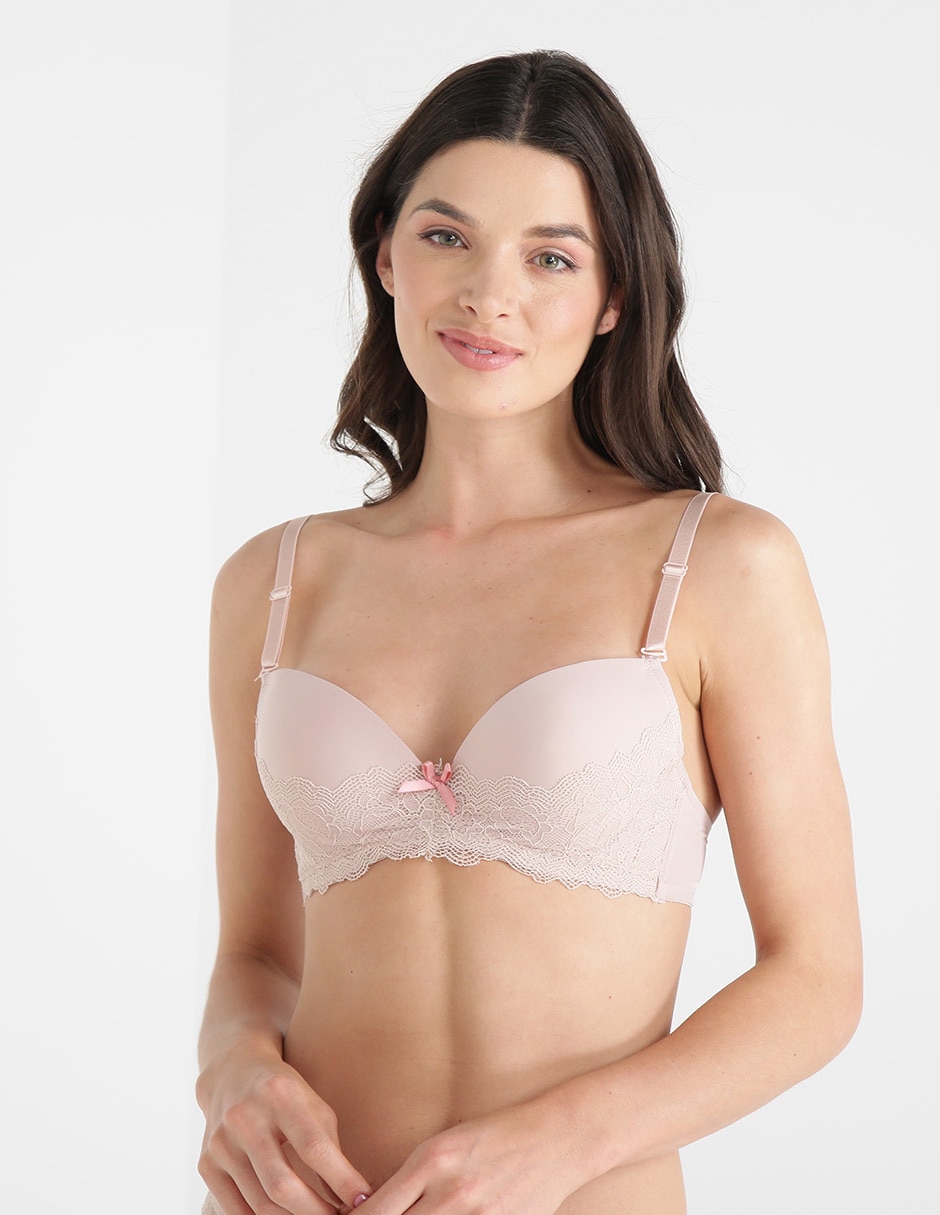 Brassiere con encaje y moño 1
