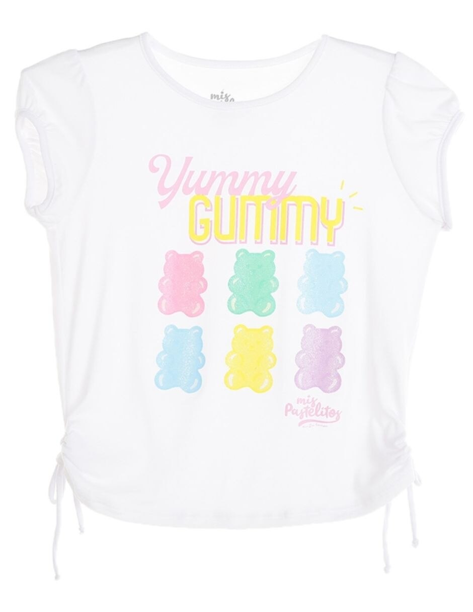 Playera Mis Pastelitos con estampado para niña en SB
