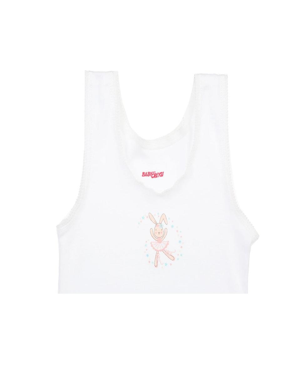Camiseta cuello redondo para bebé niña 3